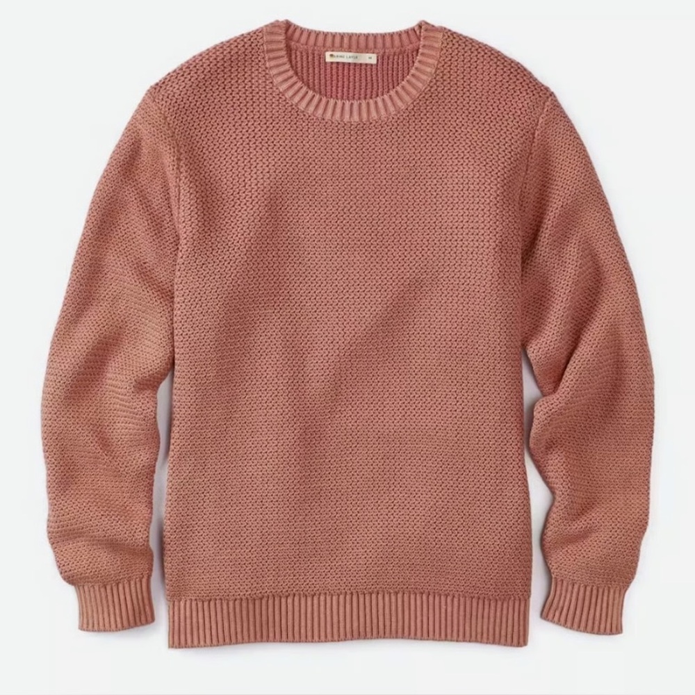 Marine Layer Garment Dye Sweater in Clay - Size S
